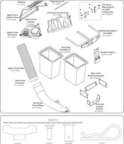 General Assembly Diagram and Parts List for 19A30031OEM (42-46-Inch)(2017) Cub Cadet Lawn Tractor